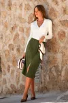 Cupshe Hot Take Green Midi Skirt In Green