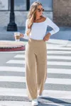 Cupshe Hushed Tones Khaki Pants In Brown