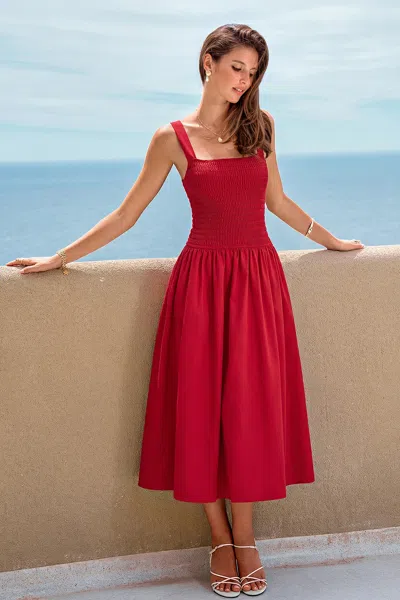 Cupshe In A Trance Red Maxi Dress