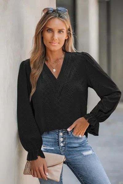 Cupshe In Focus Black Top