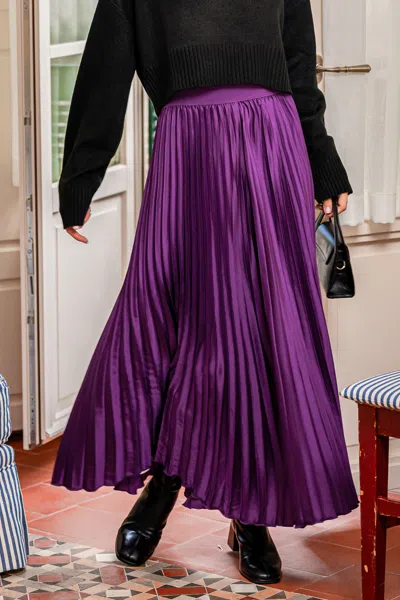 Cupshe In My Lane Purple Maxi Skirt