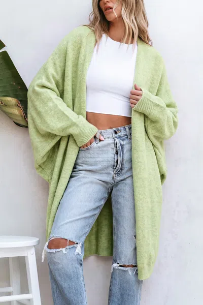 Cupshe In No Hurry Green Cardigan