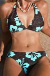 Cupshe Island Escape Floral Bikini Set In Multi