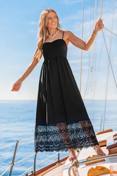 Cupshe Just Being Dramatic Black Maxi Dress