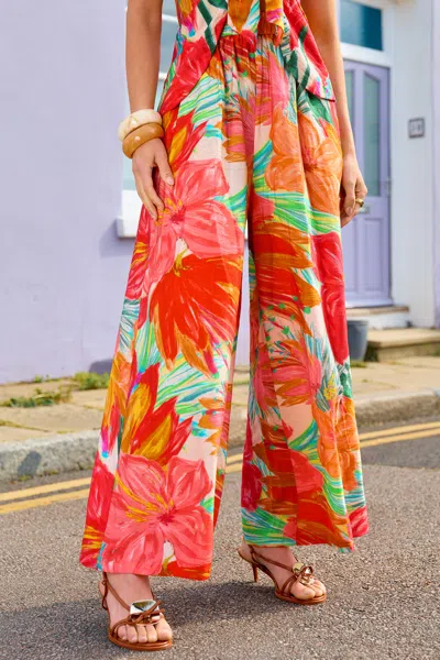 Cupshe Just Like Spring Floral Pants In Red