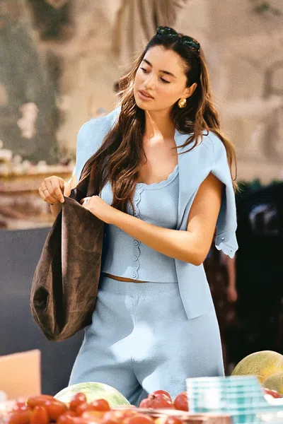 Cupshe Just Lovely Blue Knit Top