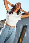 Cupshe Just Peachy White Tee In Red