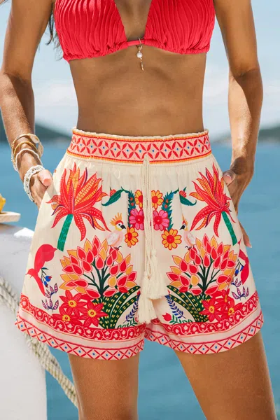 Cupshe Just Vibes Tropical Shorts In Multi