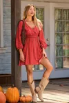 Cupshe Keep Them Guessing Geo Mini Dress In Red