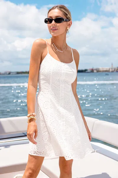 Cupshe Keep Wandering White Mini Dress