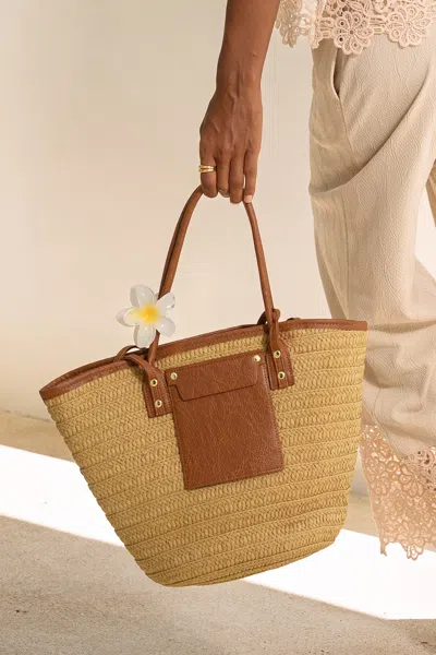 Cupshe Kiss The Sun Straw Bag In Neutral