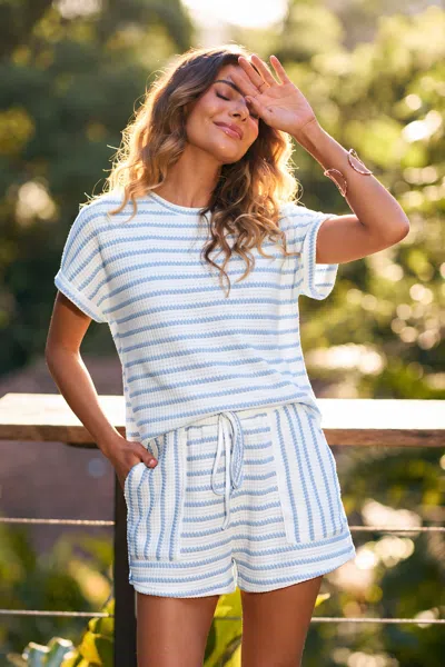 Cupshe Laidback Striped Tee In Yellow