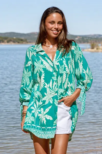 Cupshe Lakeside Lounging Tropical Mini Dress In Green