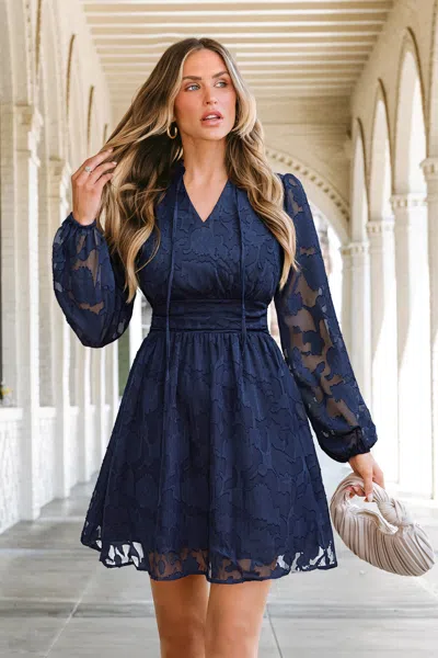 Cupshe Late Night Blue Mini Dress