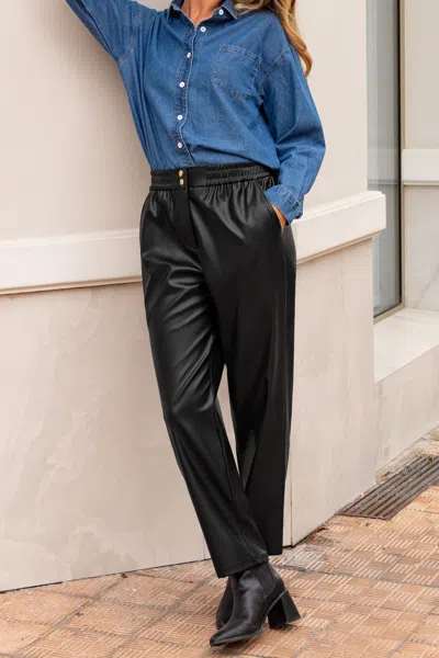Cupshe Late Night Faux Leather Pants In Black