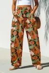 Cupshe Lay Low Tropical Pants In Black