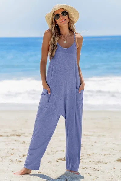 Cupshe Lazy Sunday Blue Jumpsuit