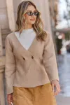Cupshe Leading Role Beige Cardigan In Neutral
