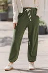 Cupshe Leaf It Alone Green Sweatpants In Green