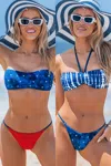 Cupshe Liberty Glow Reversible Bikini Set In Multi