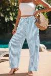 Cupshe Lighthouse Striped Pants In Blue