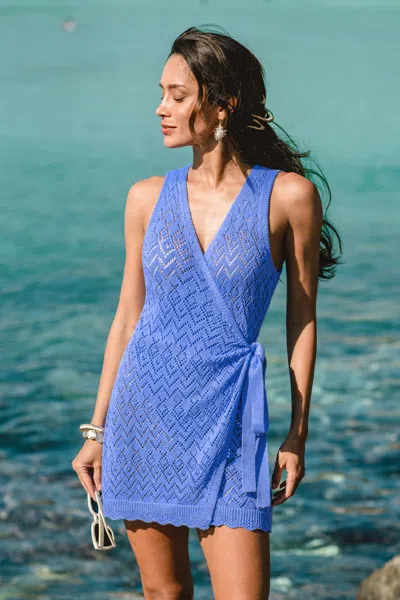 Cupshe Lilac Air Blue Cover-up Mini Dress