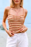 Cupshe Line Dance Striped Top In Multi
