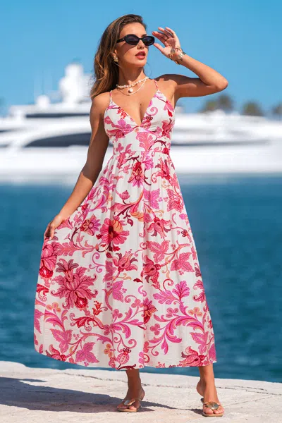 Cupshe Lingering Sunset Floral Maxi Dress In Multi
