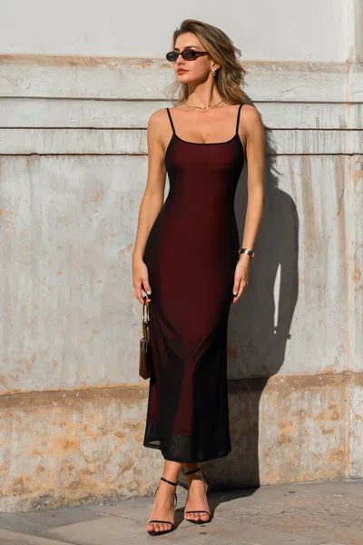 Cupshe Lipstick Red Maxi Dress