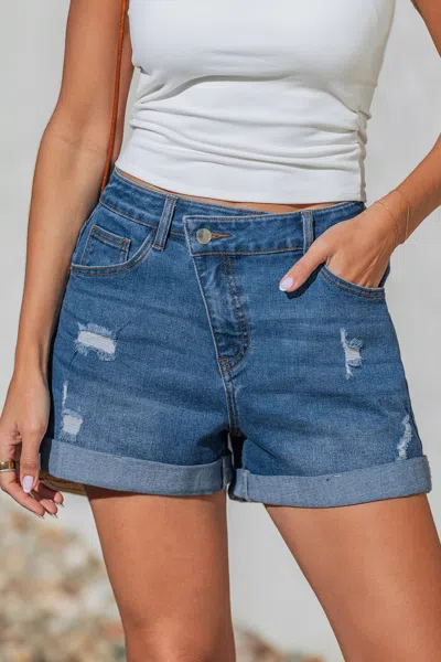 Cupshe Literally Me Blue Denim Shorts