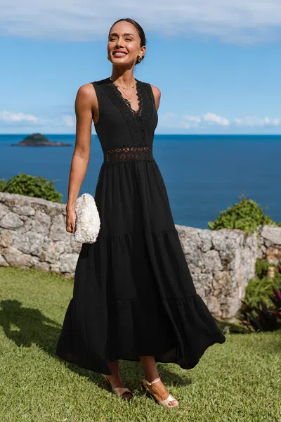 Cupshe Little Details Black Maxi Dress