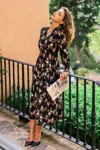 Cupshe Little Things Floral Maxi Dress In Black
