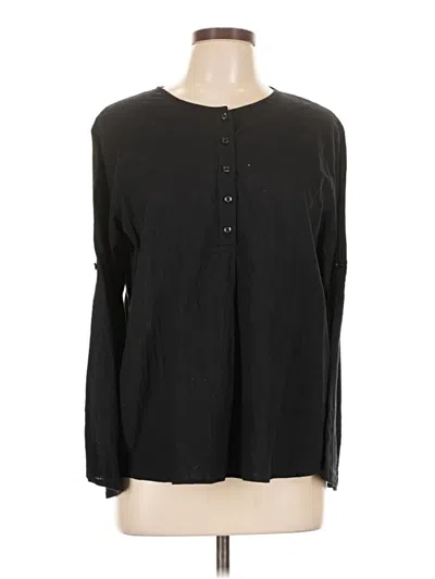 Pre-owned Cupshe Long Sleeve Blouse In Black