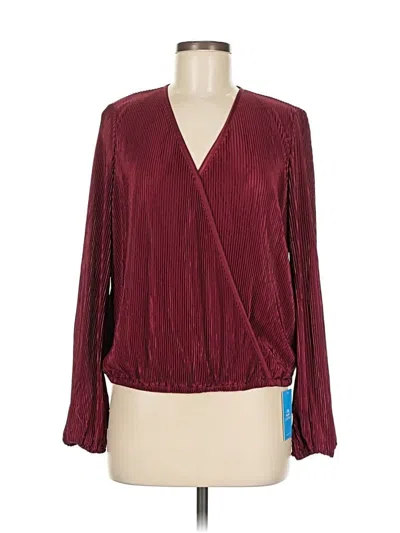 Cupshe Long Sleeve Blouse In Burgundy