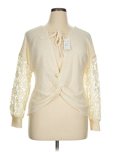 Cupshe Long Sleeve Blouse In Neutral