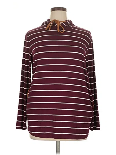 Pre-owned Cupshe Long Sleeve Turtleneck In Burgundy