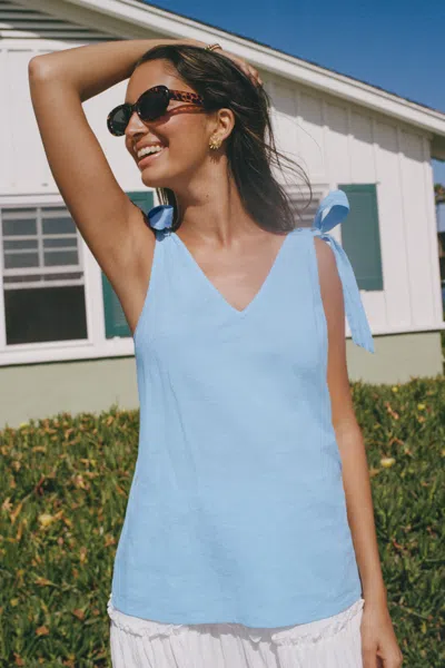 Cupshe Lost Track Of Time Blue Top