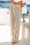 Cupshe Made To Chill Striped Pants In Neutral