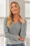Cupshe Made You Blush Grey Top In Gray