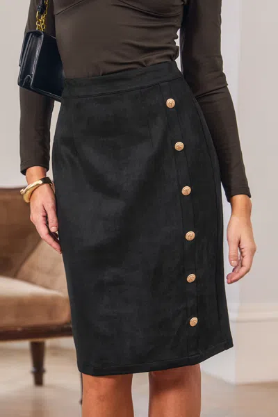 Cupshe Magnetic Black Midi Skirt