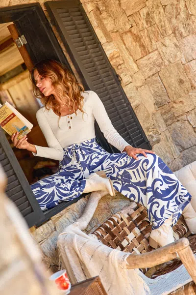 Cupshe Me Time Tropical Jumpsuit In Blue