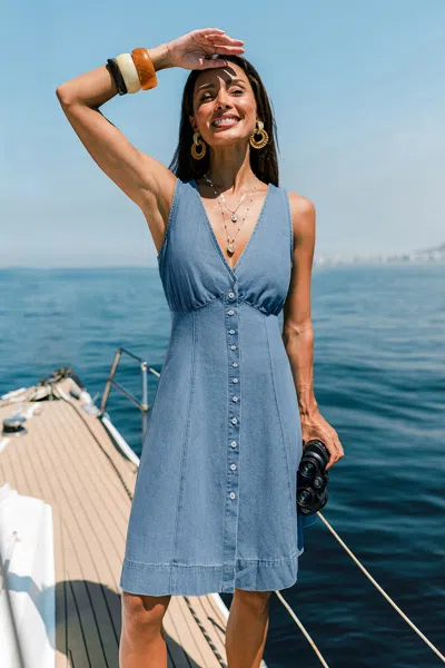 Cupshe Message Received Denim Mini Dress In Multi