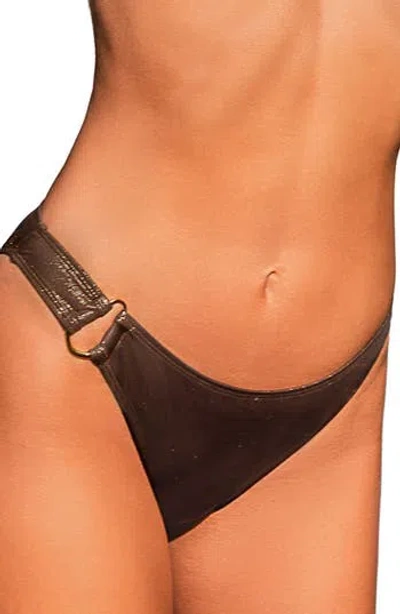 Cupshe Metallic Bikini Bottoms In Brown