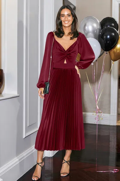 Cupshe Midnight Tango Red Midi Dress