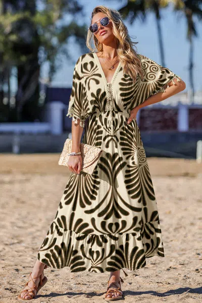 Cupshe Moonlit Opulence Ornate Maxi Dress In Multi