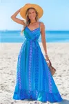 Cupshe Moonlit Stroll Boho Maxi Dress In Blue