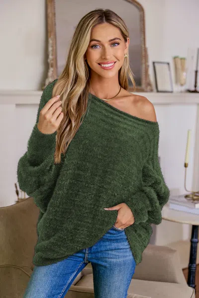 Cupshe Moss Dream Green Sweater