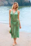Cupshe Muted Sage Green Cover-up Maxi Dress In Green