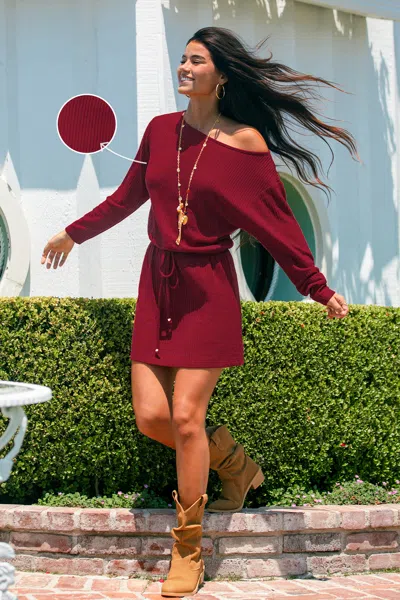 Cupshe My Close-up Red Mini Dress In Brown