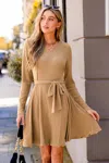 Cupshe Natural Glow Brown Mini Dress In Brown